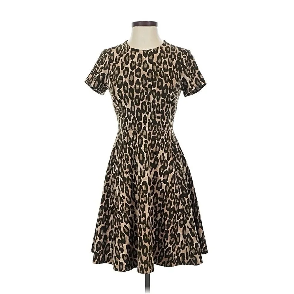 Kate Spade New York‎ Animal Print Fit & Flare Dress -Size 2 Women's